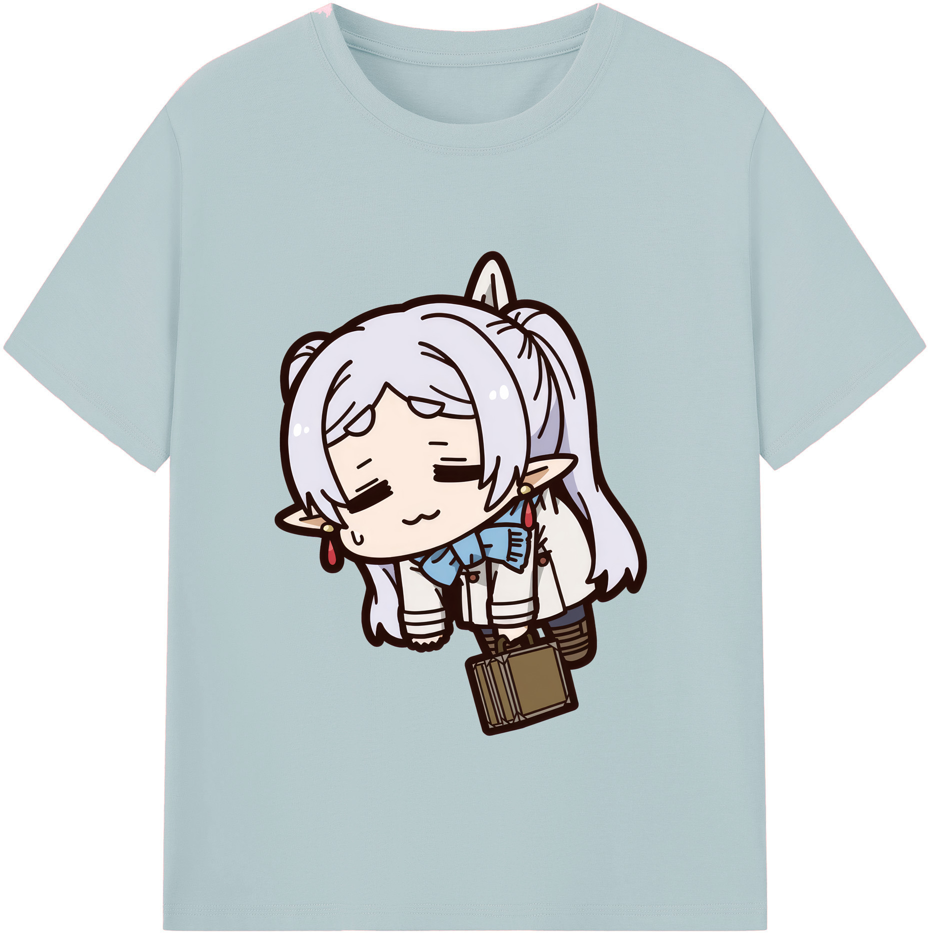 （画像用） 葬送のフリーレン Frieren 綿100％半袖Tシャツ（フロントプリント）